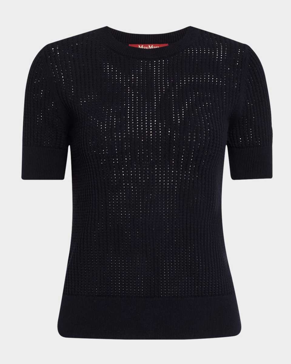 Ebbri Crewneck Mesh-Knit Sweater